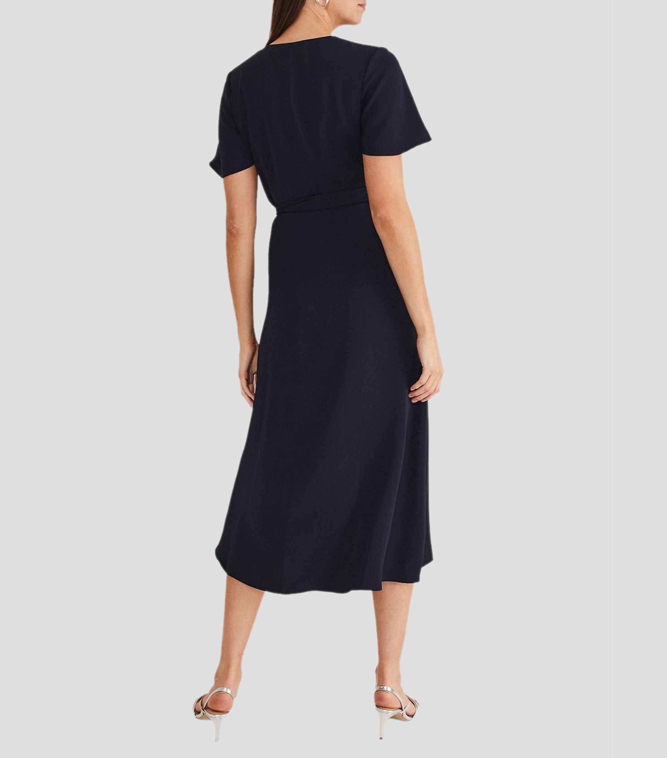Vestido midi liso Mujer